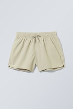 Light Dusty Mole - Structured Mid-Thigh Swim Shorts - 0