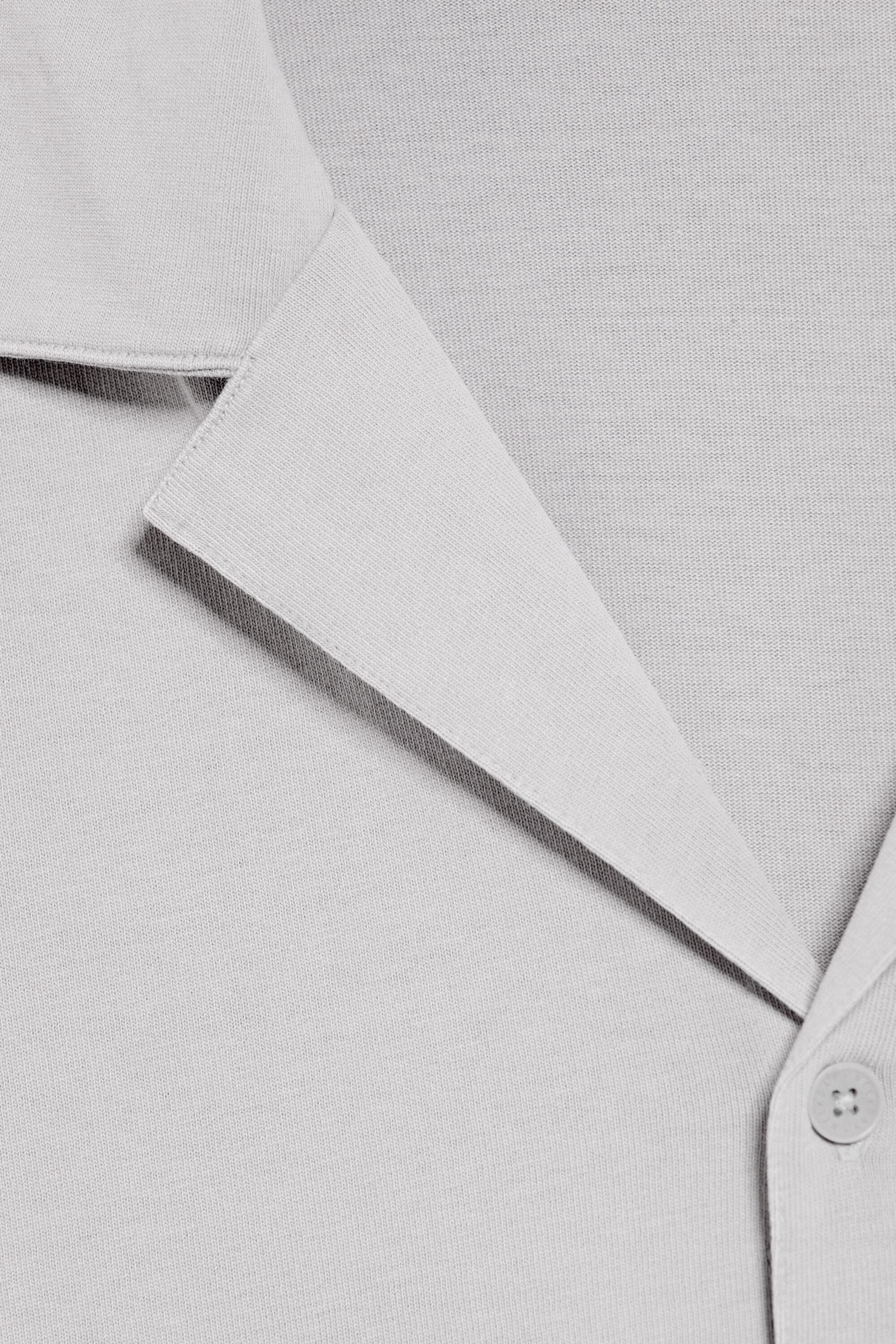 Helles Staubgrau - Baumwoll-Pyjamahemd - 5