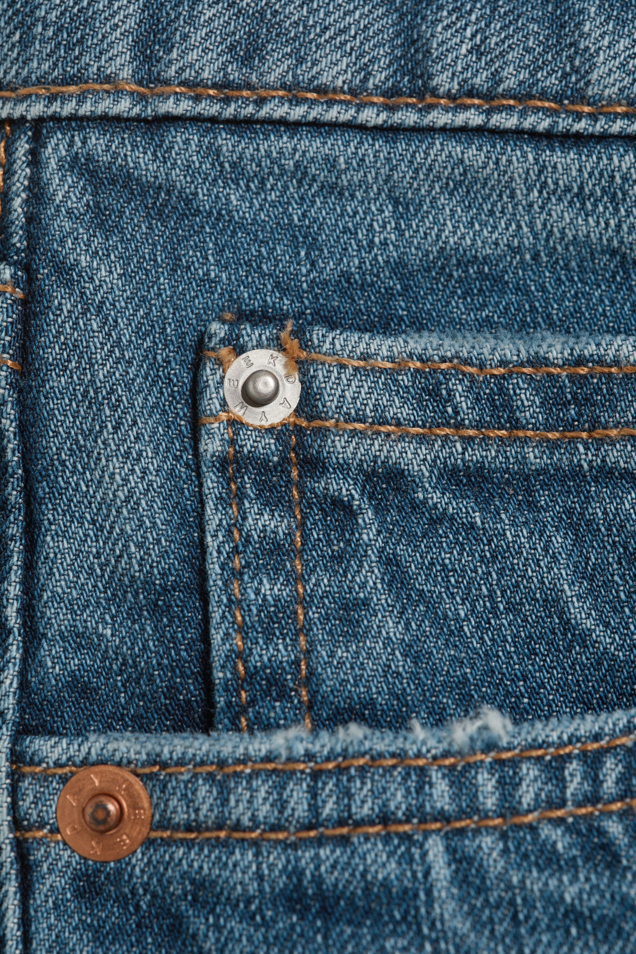 Radio Blue - Mittelblau - Bite Low Waist Mini Denim Shorts - 4