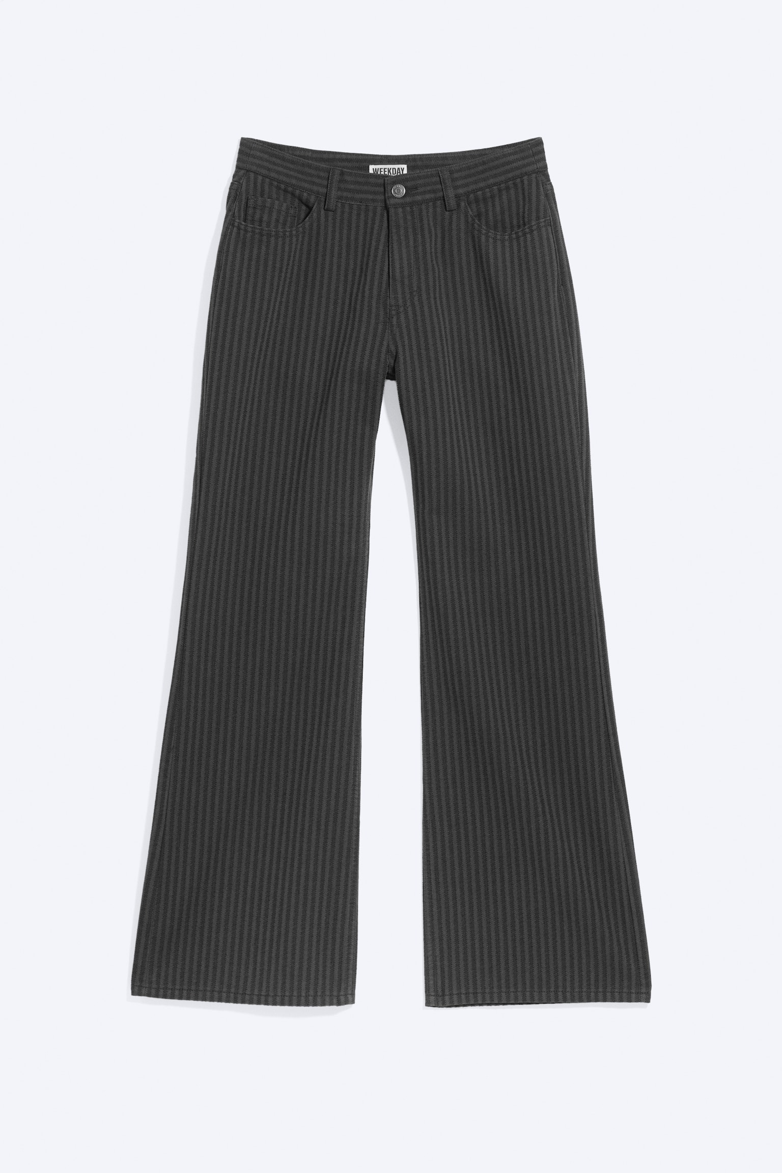 Low Rise Structured Trousers - Dark Grey