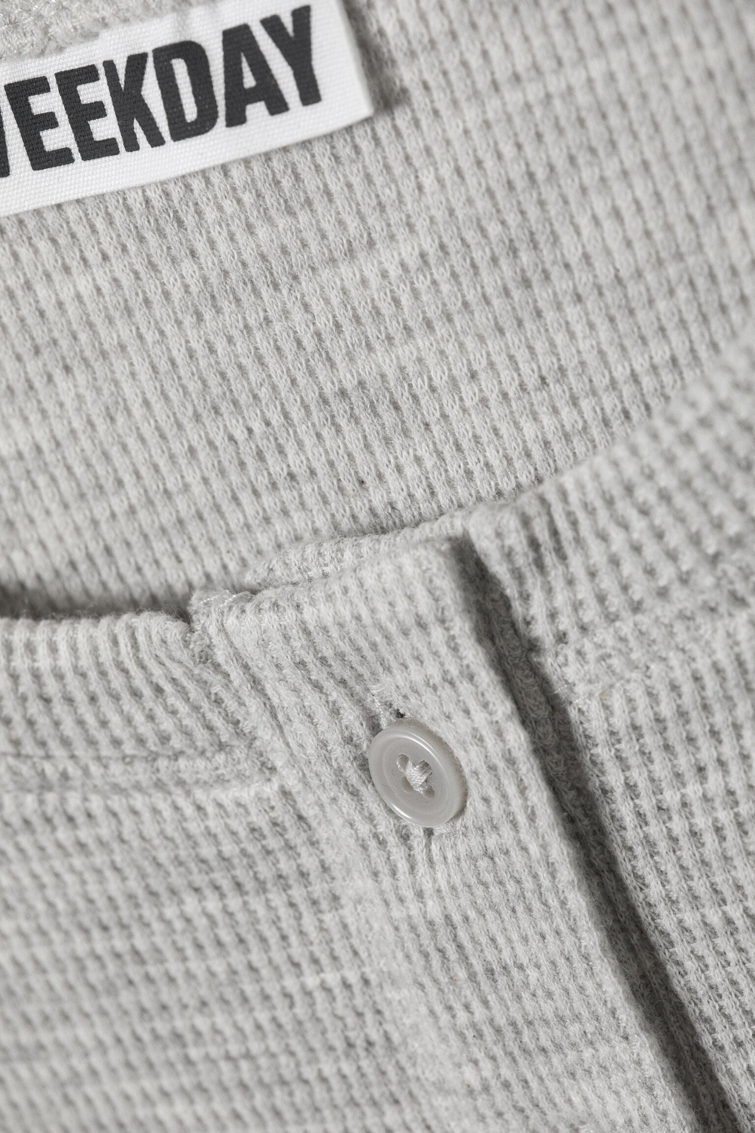 Top Henley de Manga Comprida em Malha Canelada - Cinzento mesclado - 6