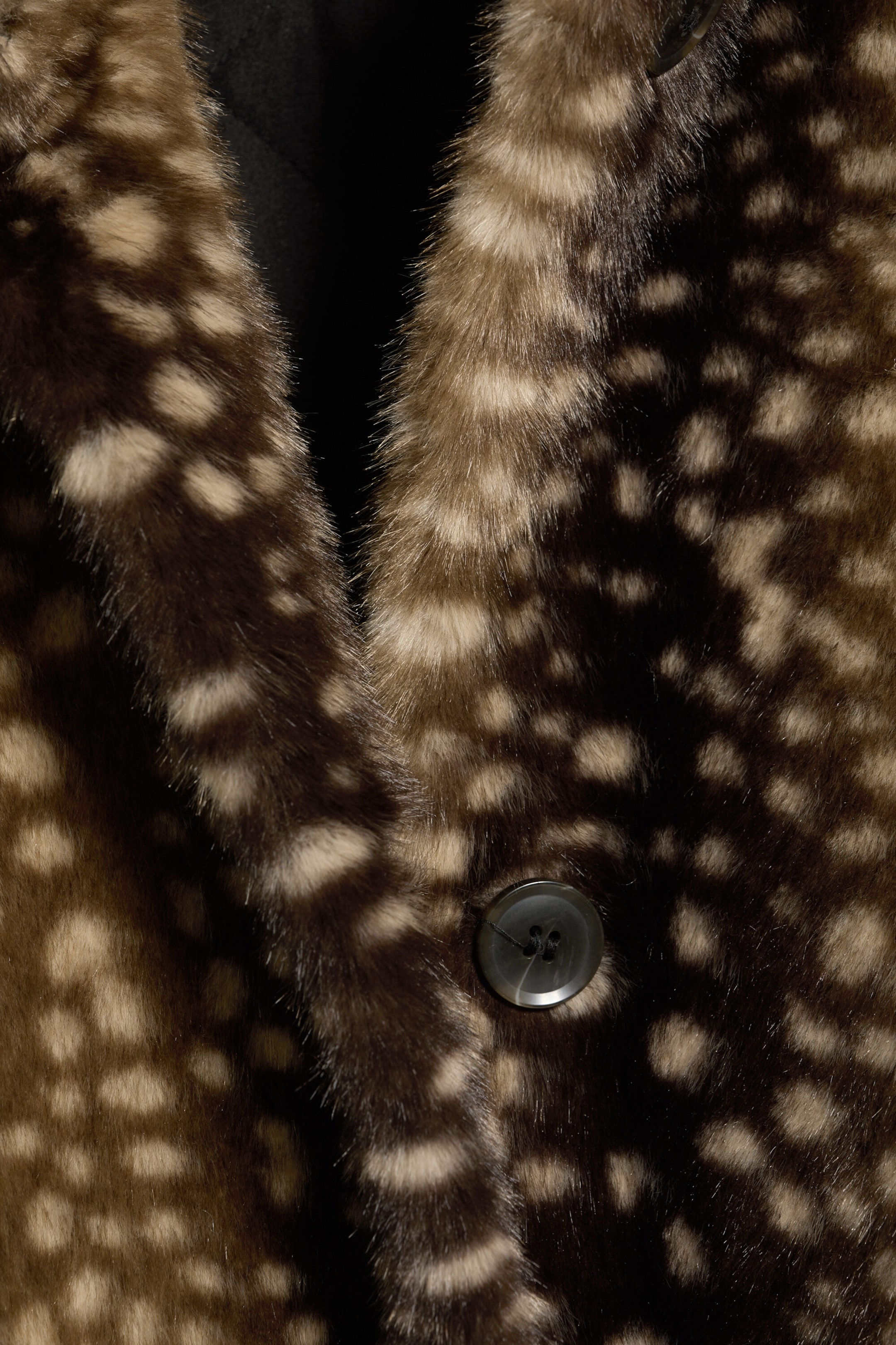 Dark Brown - Deer Spots - Carcoat van imitatiebont - 2