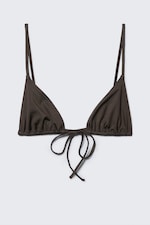 Dark Brown - Triangle Bikini Top - 3