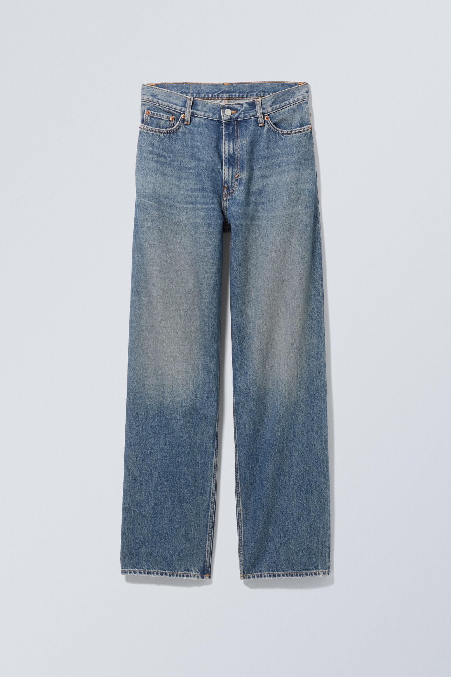 Jean ample jambe large taille mi-haute Rail - Bleu fer/Blue Rinse – Bleu foncé/Deep Ocean Blue – Bleu foncé/Misty Grey – Gris clair/Jackpot Blue – Bleu moyen/Ink Black - Noir/Tide Blue - Bleu clair/Bleu marais - 1