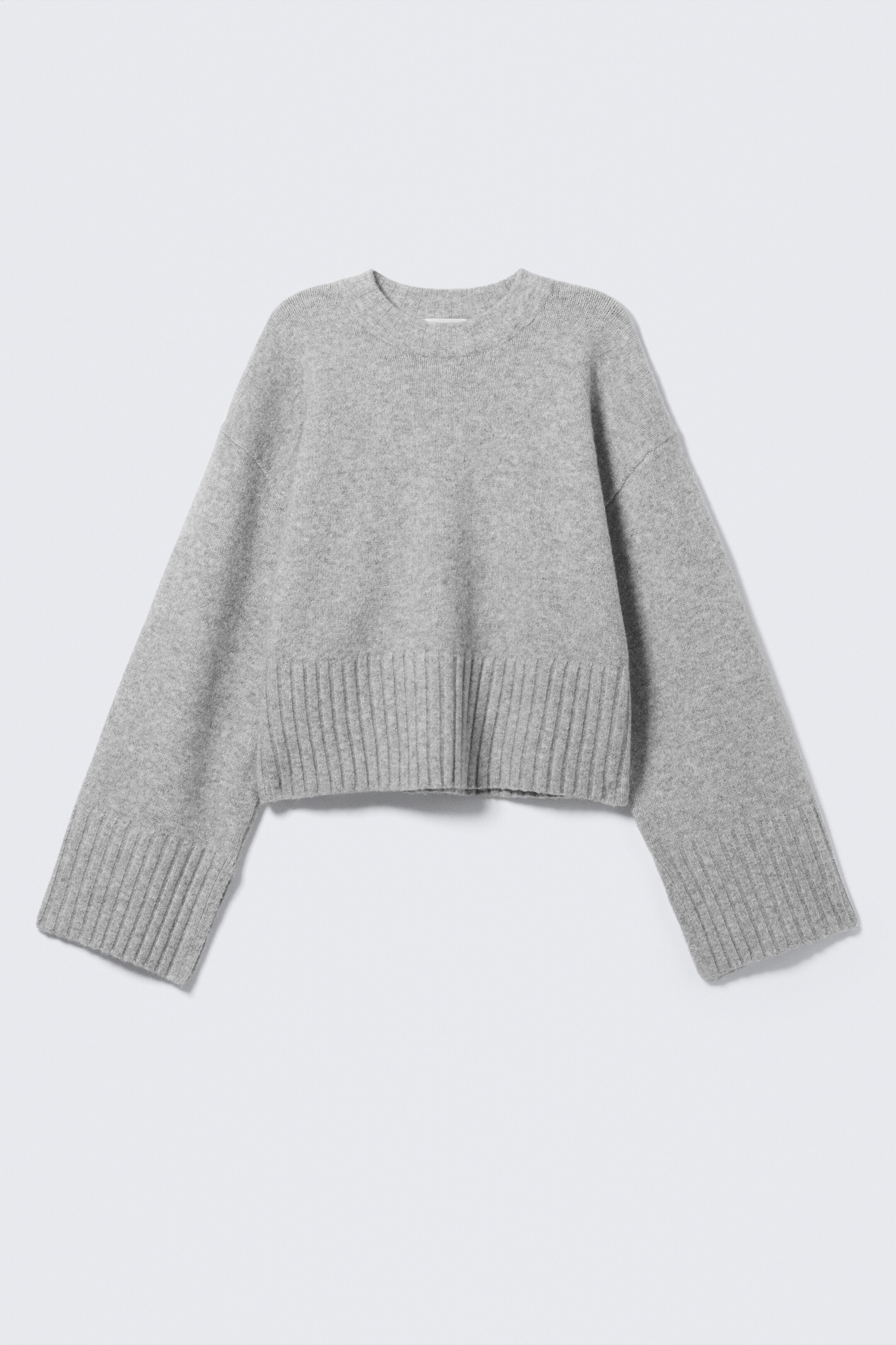 Größeres Bild ansehen: Gestrickter Oversize-Pullover - Grau meliert - Ladies | H&M DE 4