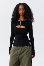 Schwarz - Zweiteiliges Bolero-Top mit Layering-Design - 2