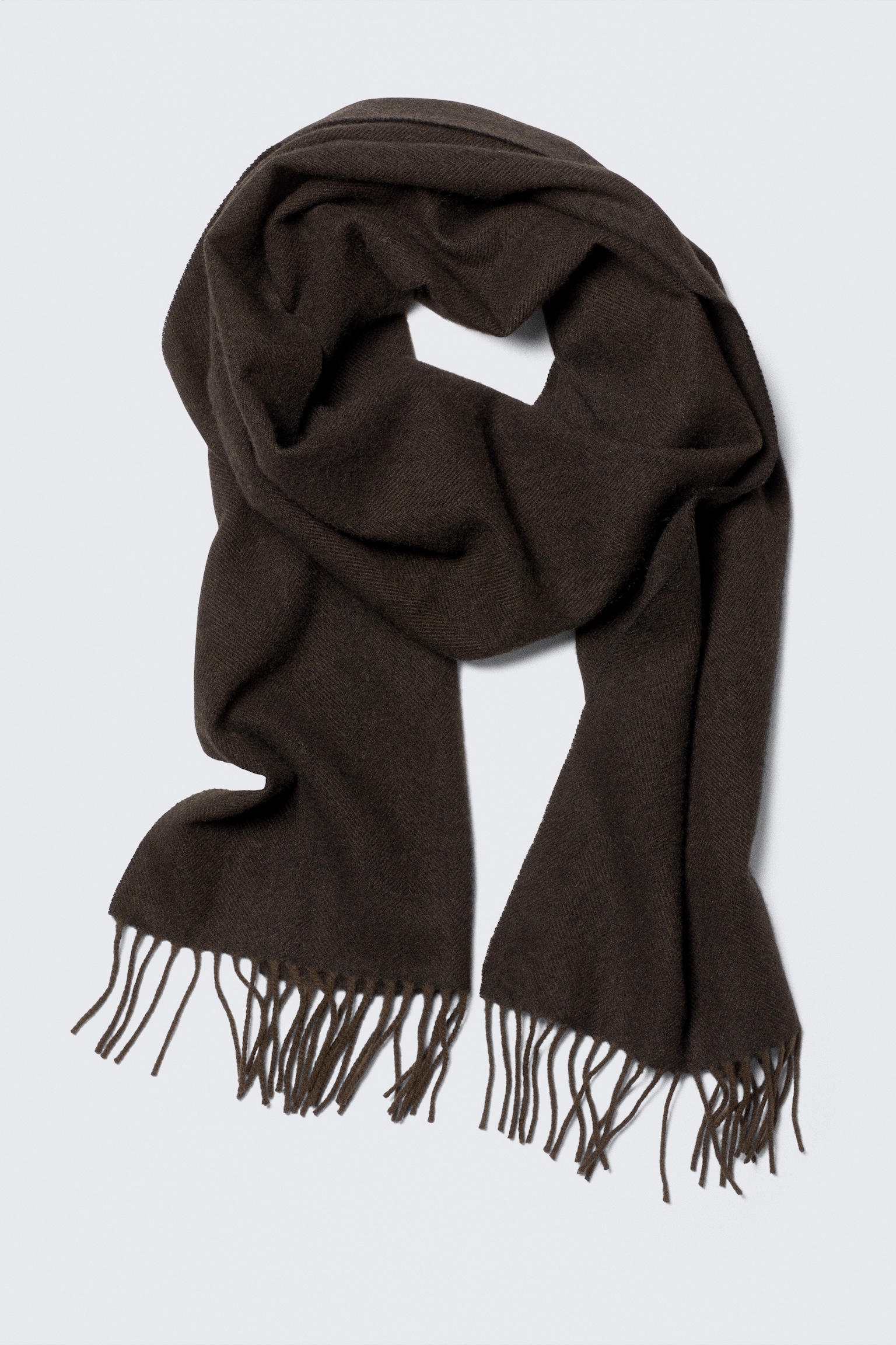 Długi wełniany szalik - Medium Brown/Czarny/Kraciasty Ciemnoszary/Medium Grey - 2