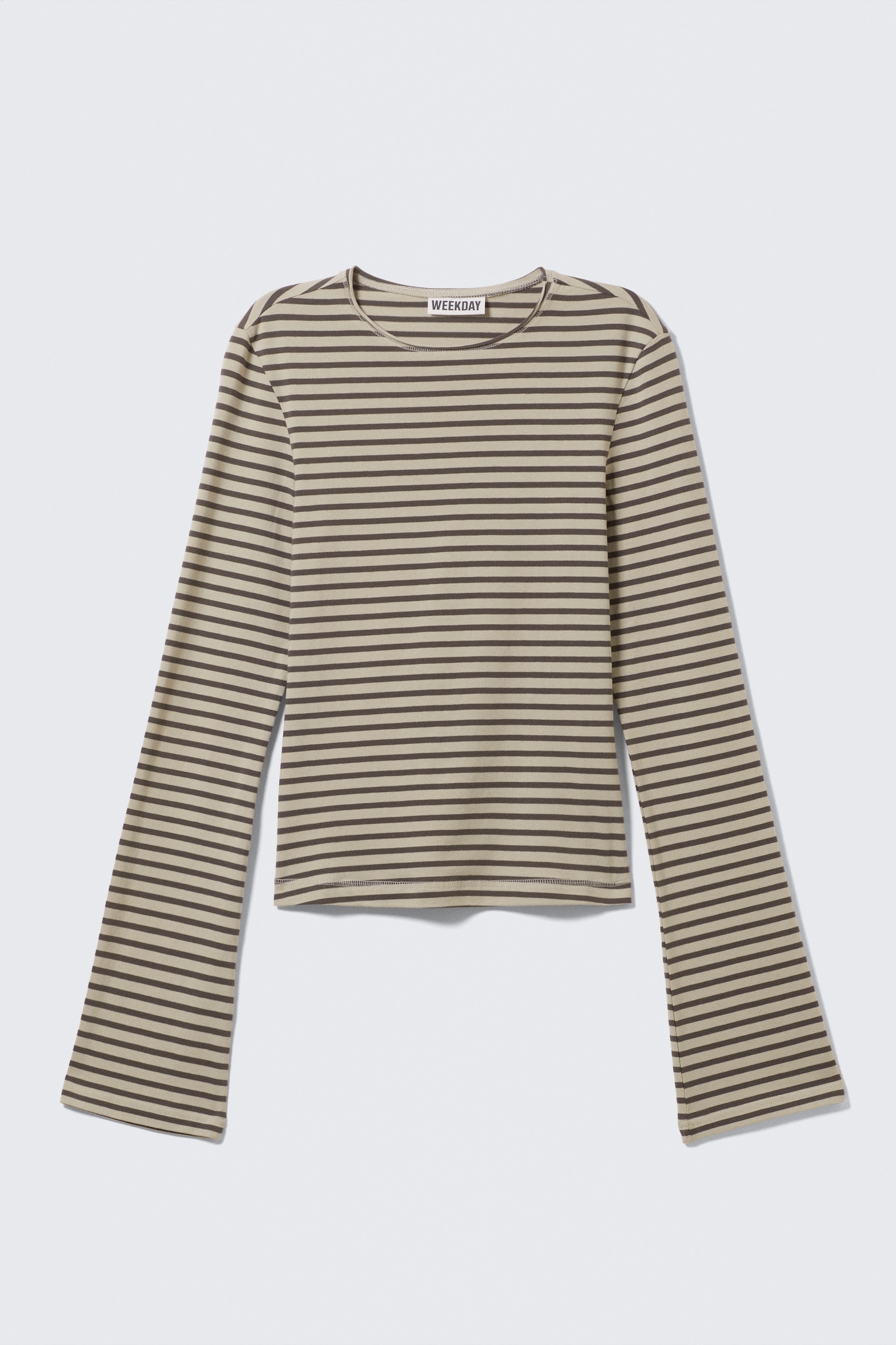 Longsleeve aus Baumwolle - Graubraun gestreift/Schwarz & grau gestreift/Dunkelbraun/Dunkelgrün/Dunkelbraun gestreift/Weiß - Schwarze Streifen/Weiß/Dunkles Khakigrün gestreift/Rostbraun - 2