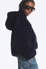 Dark Blue - Oversized Scuba Hoodie - 2