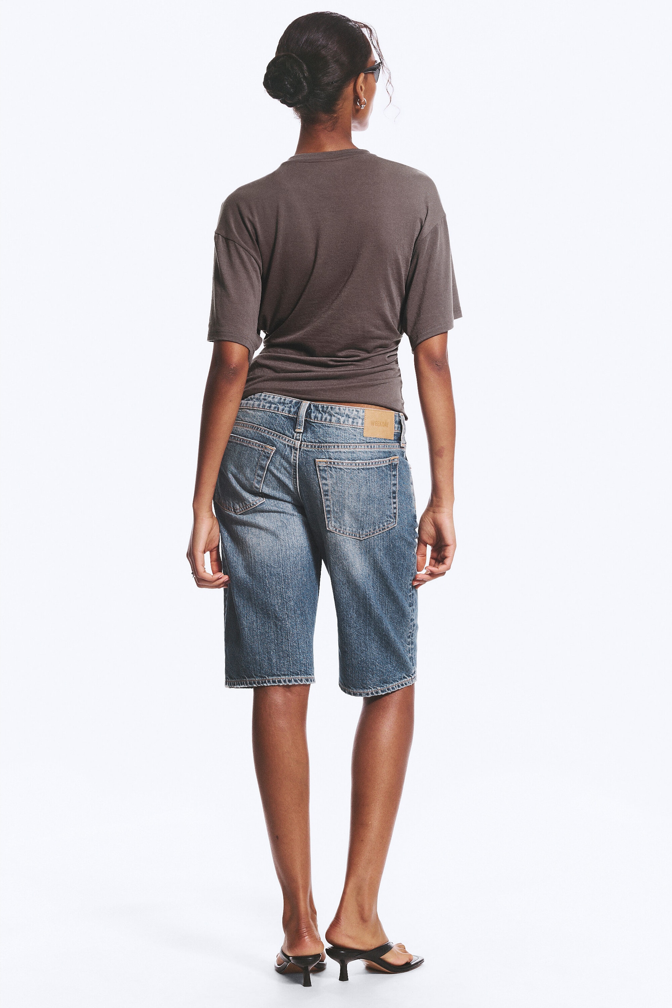 Dusty Plum - DRAPED FITTED T-SHIRT - 3
