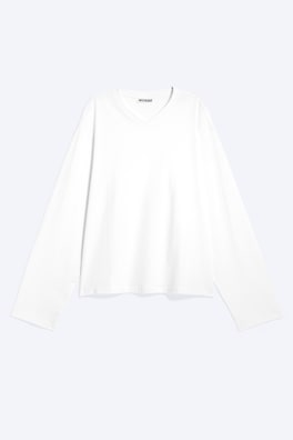 Boxig v-ringad långärmad t-shirt