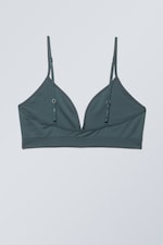 Teal - Cat Soft Triangle Bra - 1