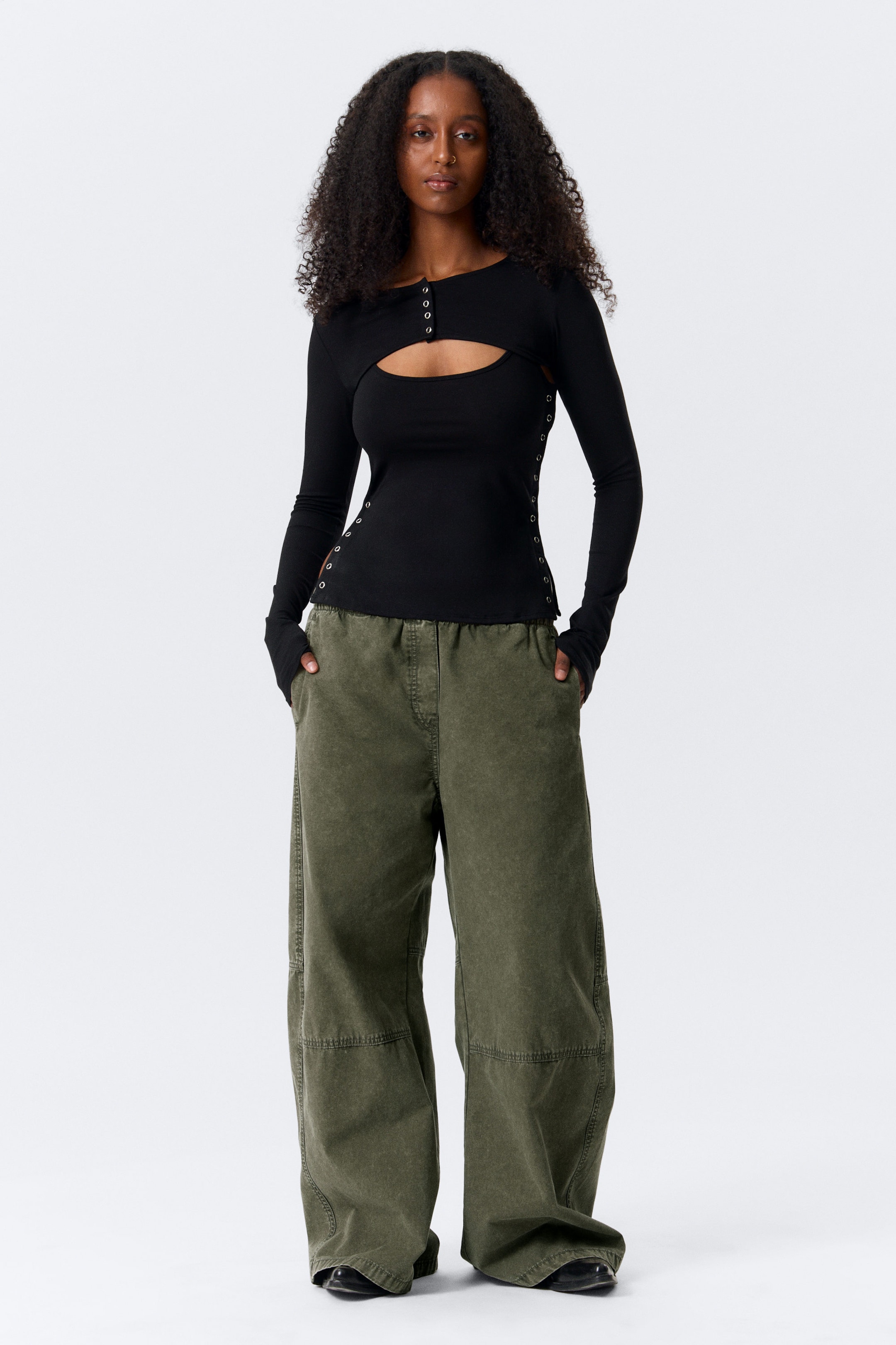 Black - Layered Two-Piece Bolero Singlet - 1