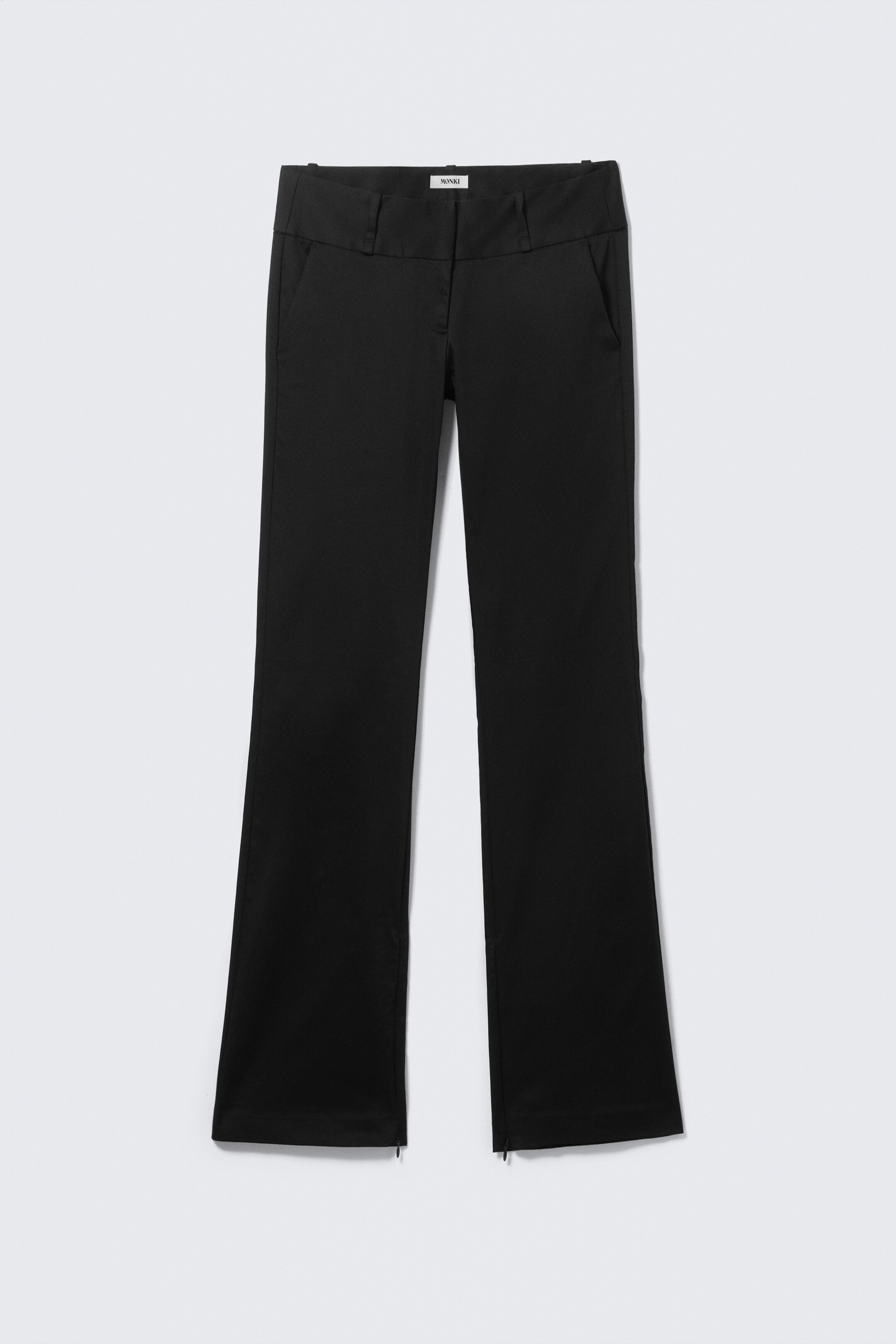Agrandir l'image: Pantalon en satin à taille basse et ourlet zippé - Noir - FEMME | H&M FR 6