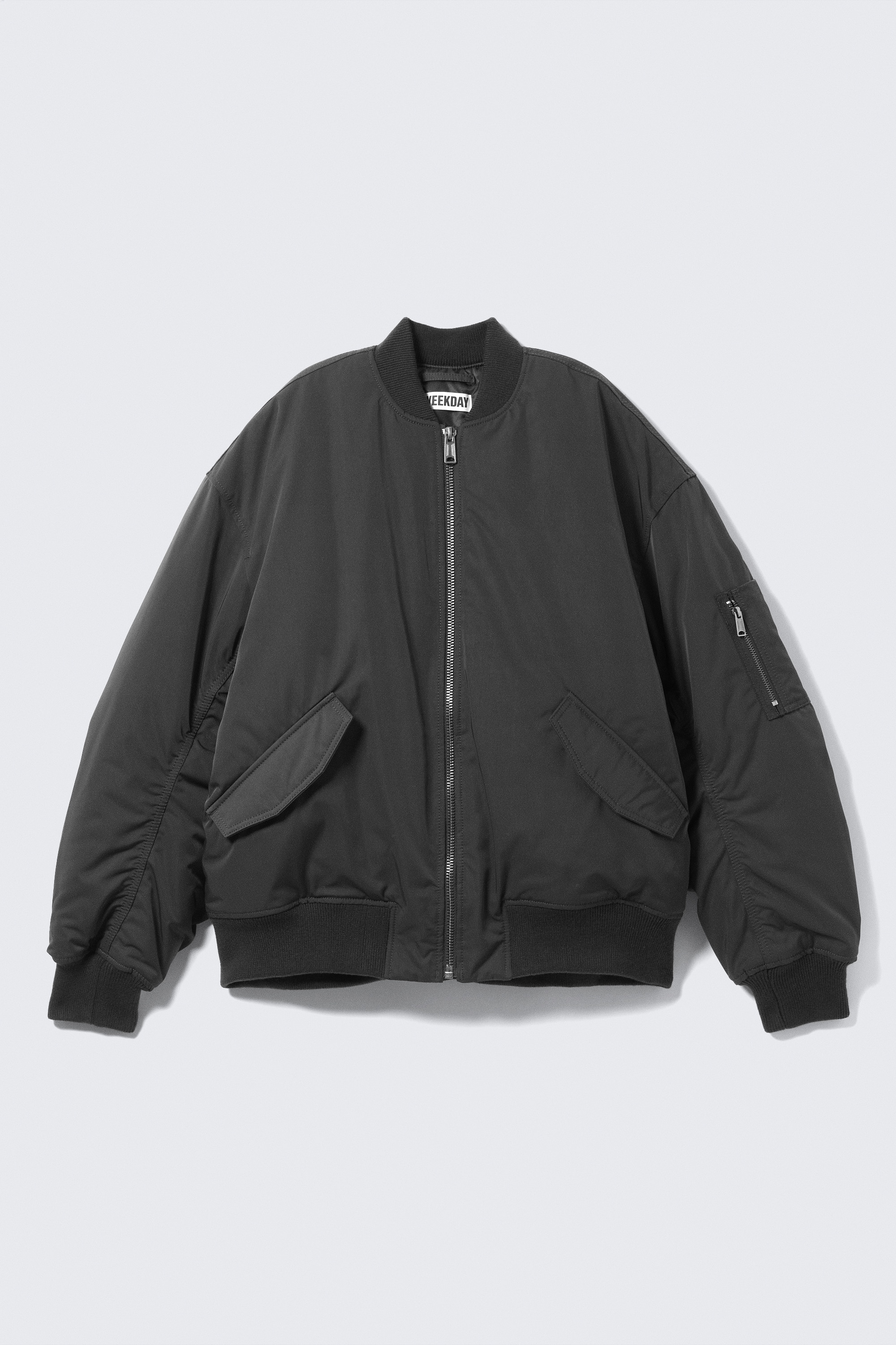 Oversized Twill Bomber Jacket - Dark Grey/Dark Khaki Green/Dusty Mole