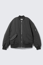 Dunkelgrau - Oversized Bomberjacke aus Twill - 8