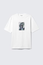 White - Acrylic Man - Relaxed Graphic Printed T-shirt - 0