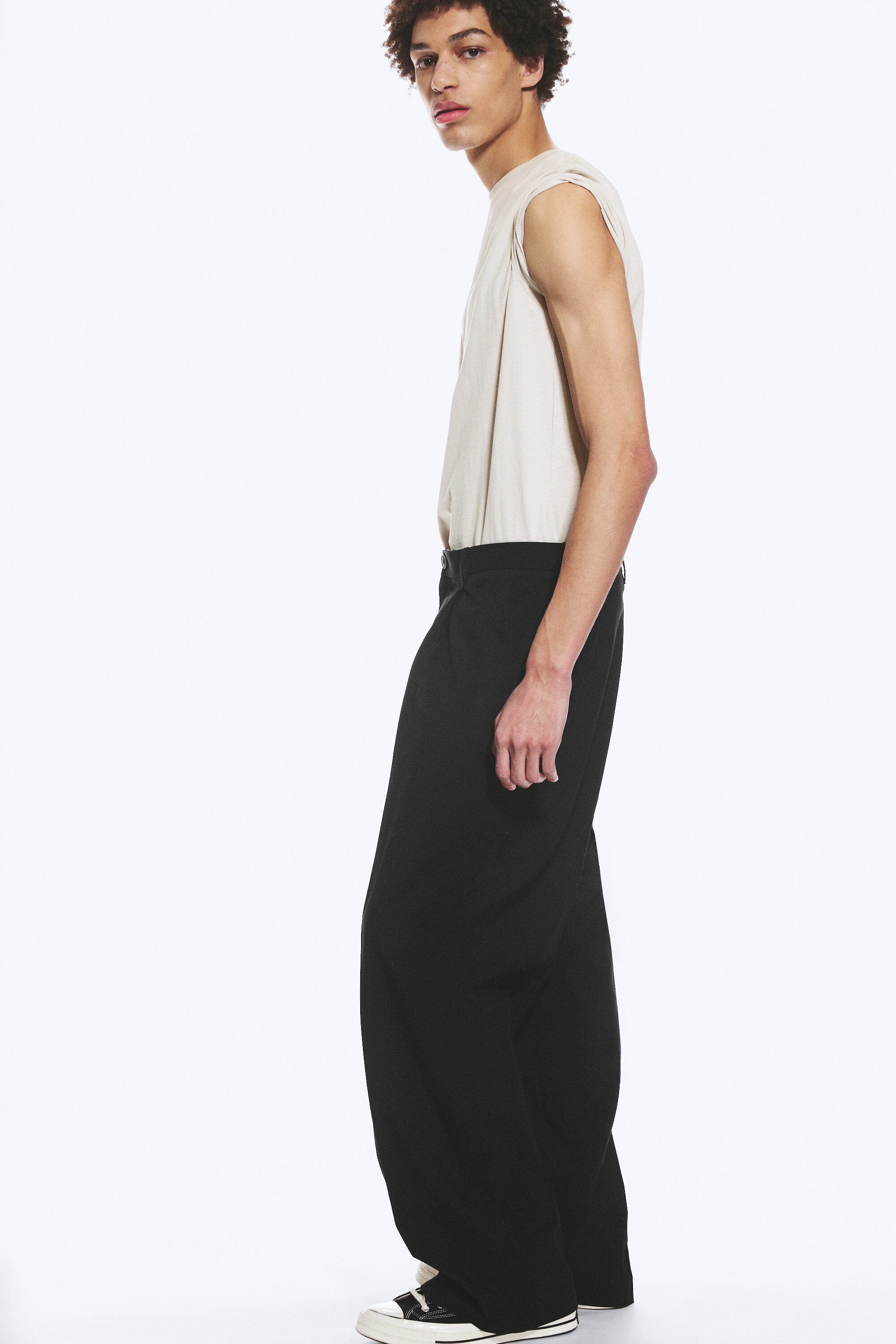 uno loose suit trousers - Black | Weekday WW