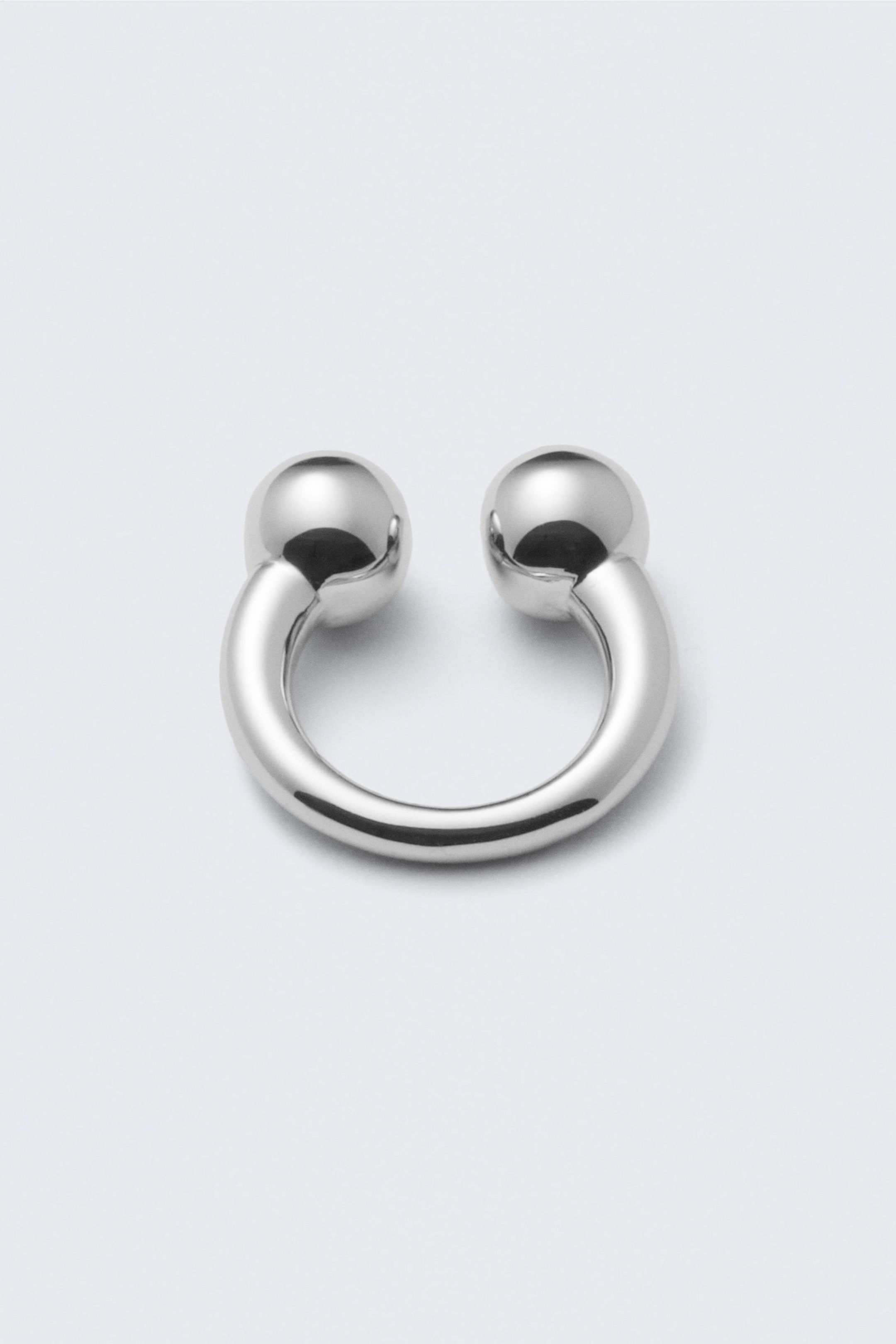 Silver - Sculptural Open-ended Ring - 1