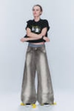 Duster grey - Rad Super jeans met normale taille en wijde pijpen - 1