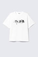 White - Interstellar - Great Boxy Printed Graphic Tee - 4