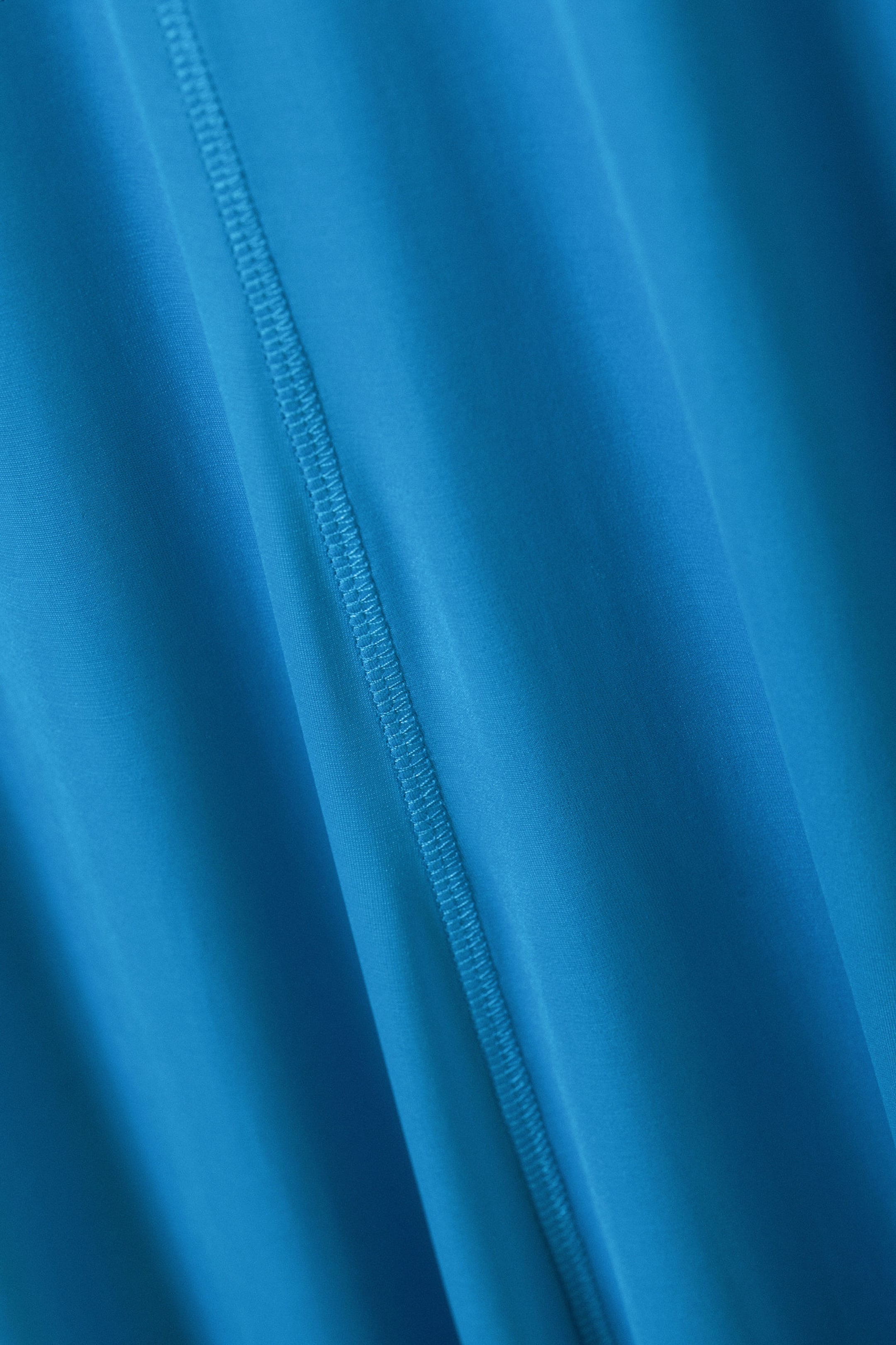 Blau - Sportliches Kurzarm-Maxikleid - 1
