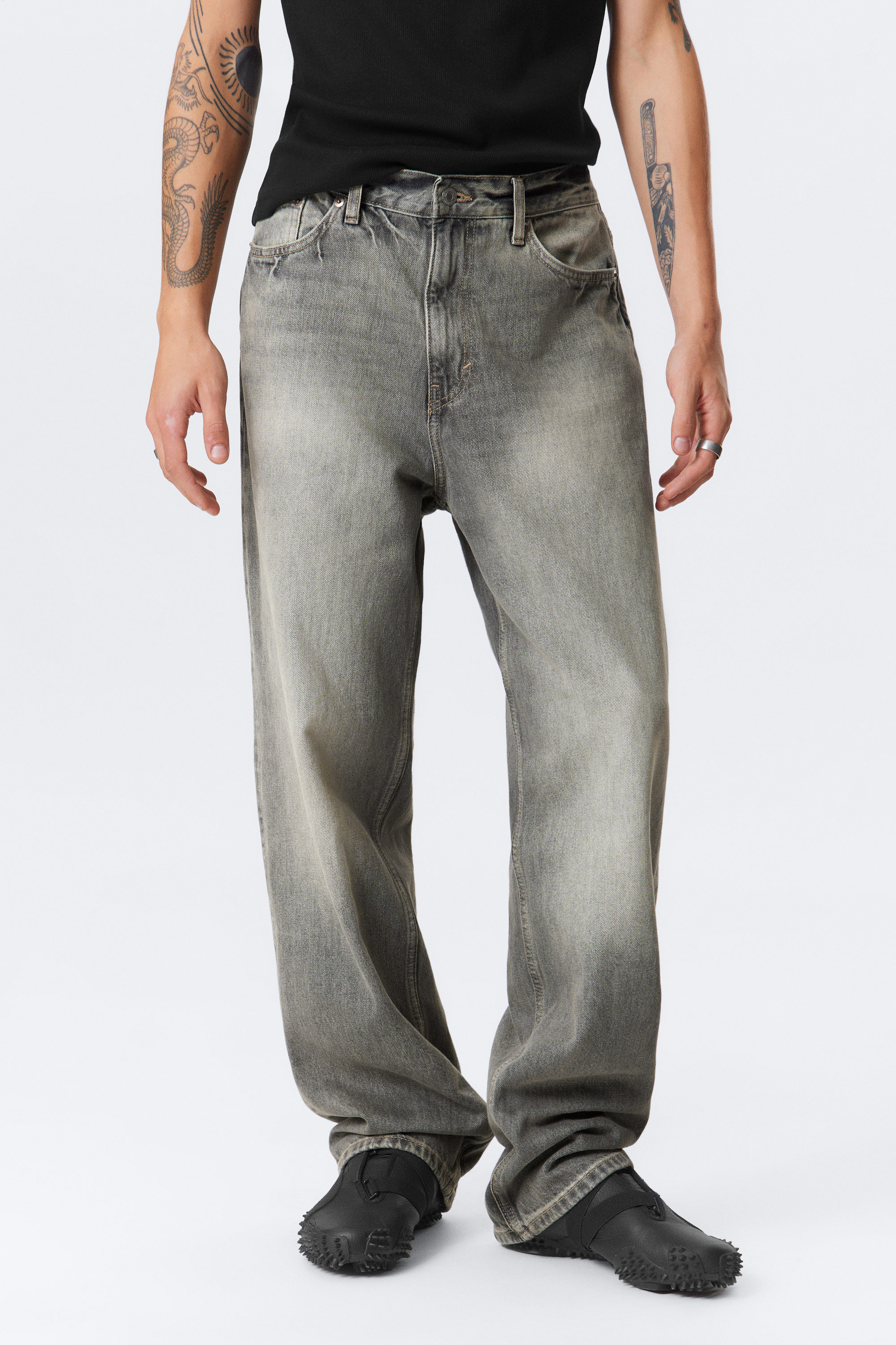 Canyon Grey - Mellangrå - Galaxy Loose Straight Leg Jeans - 2