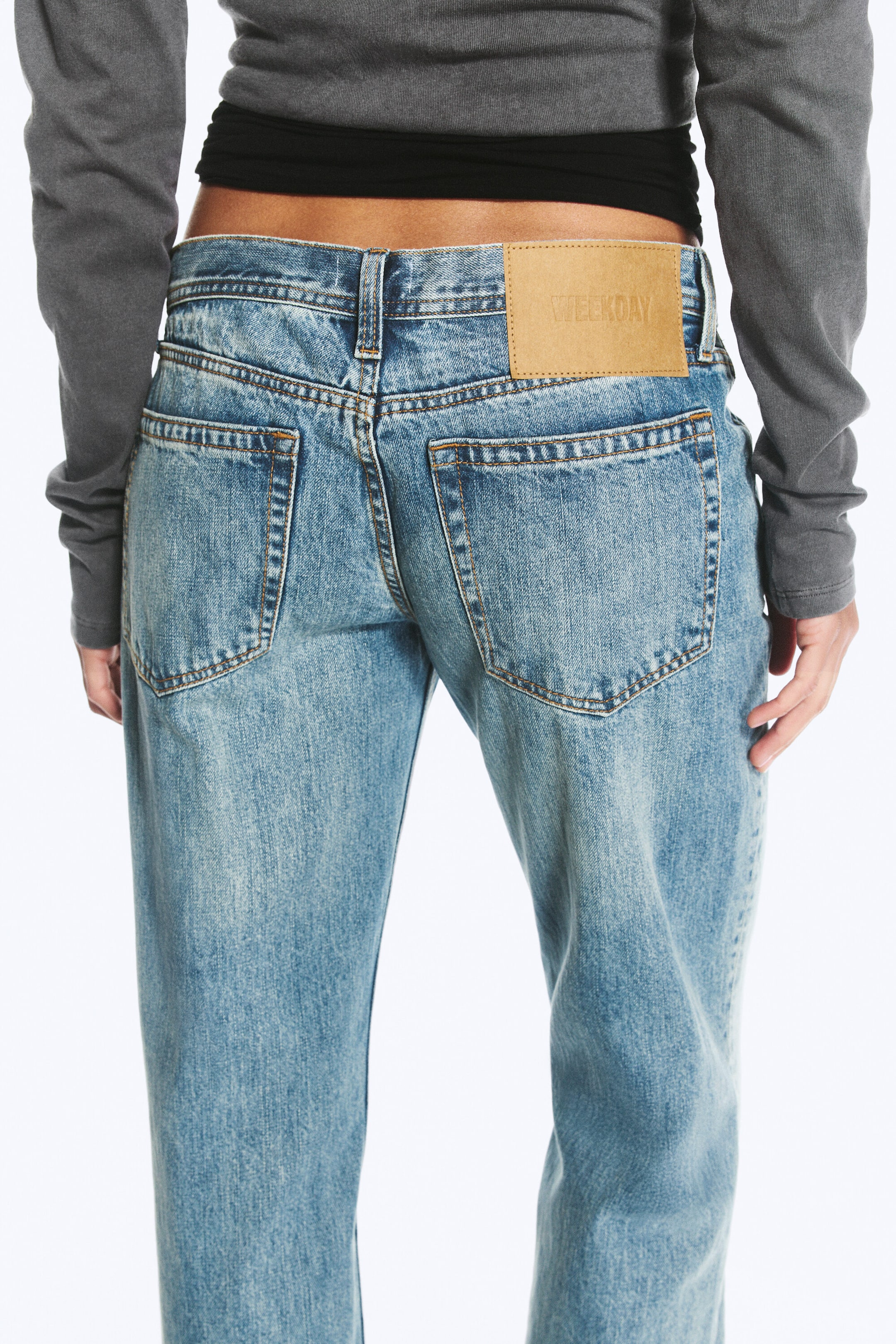 Coastal Black - Light Blue - JEAN ASTER TAILLE BASSE, COUPE AJUSTÉE BOOTCUT - 4