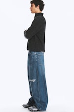 Sandy Blue - Mellanblå - Void low waist loose baggy jeans - 3
