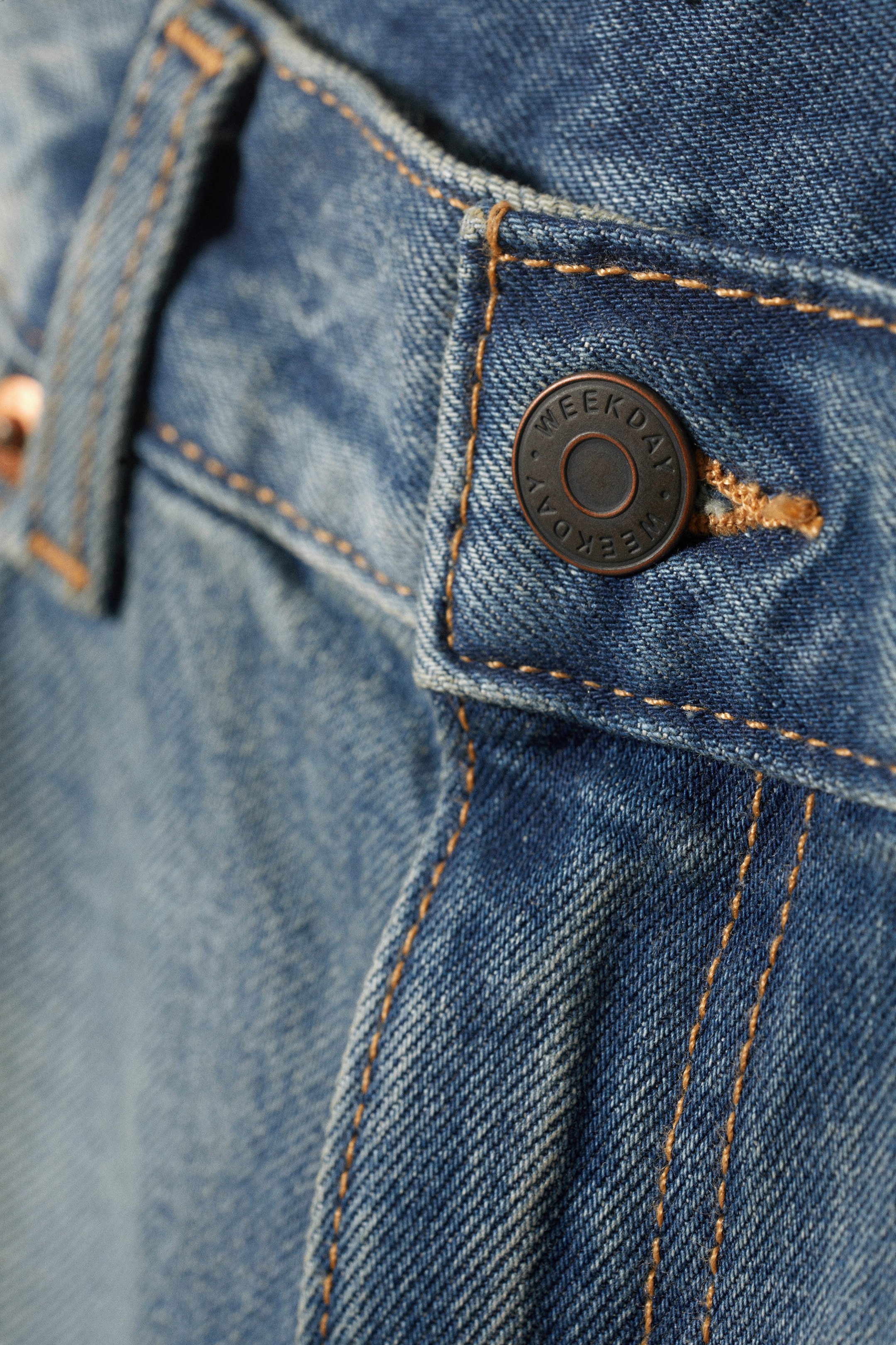 Jackpot Blue - Medium Blue - Rail Mid Rise Loose Wide Leg Jeans - 2