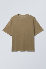 Verwaschenes Khakigrün - T-SHIRT MIT ENTSPANNTER PASSFORM - 0