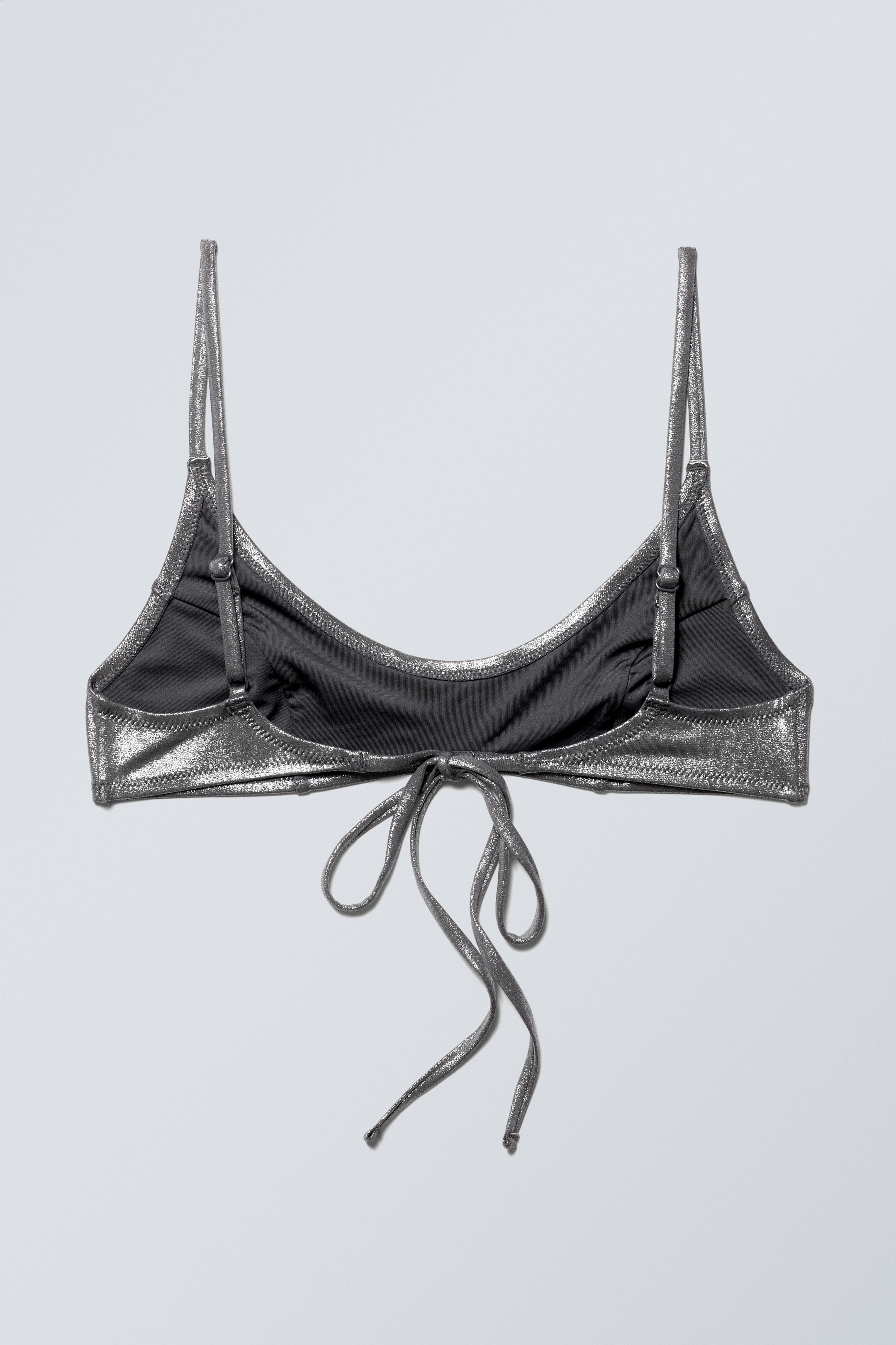 Größeres Bild anzeigen: Glitzer-Bikinioberteil - Dunkles, glitzerndes Silber - Ladies | H&M AT 2