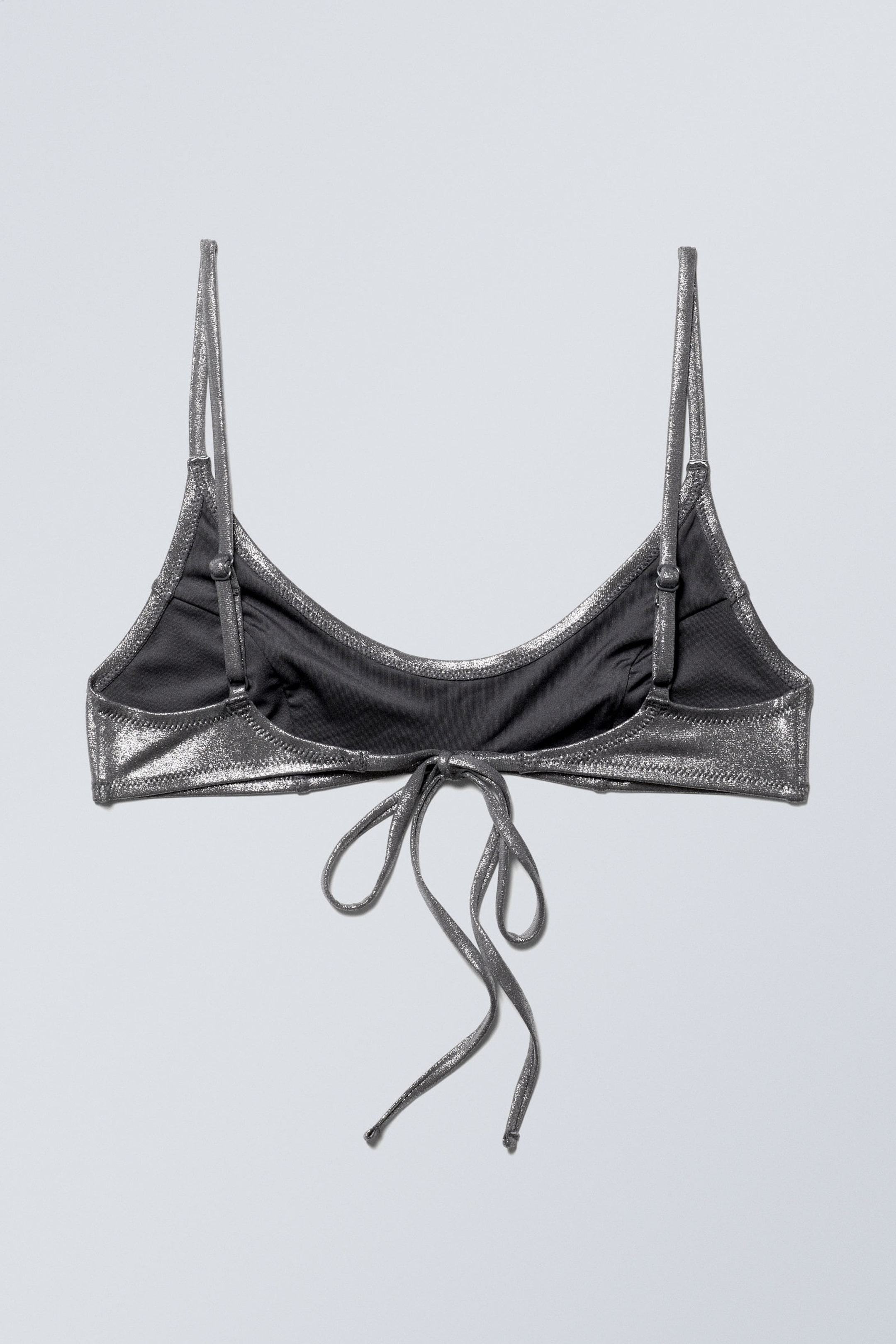 Mörk Glitter Silver - Glittrig bikinitopp - 4
