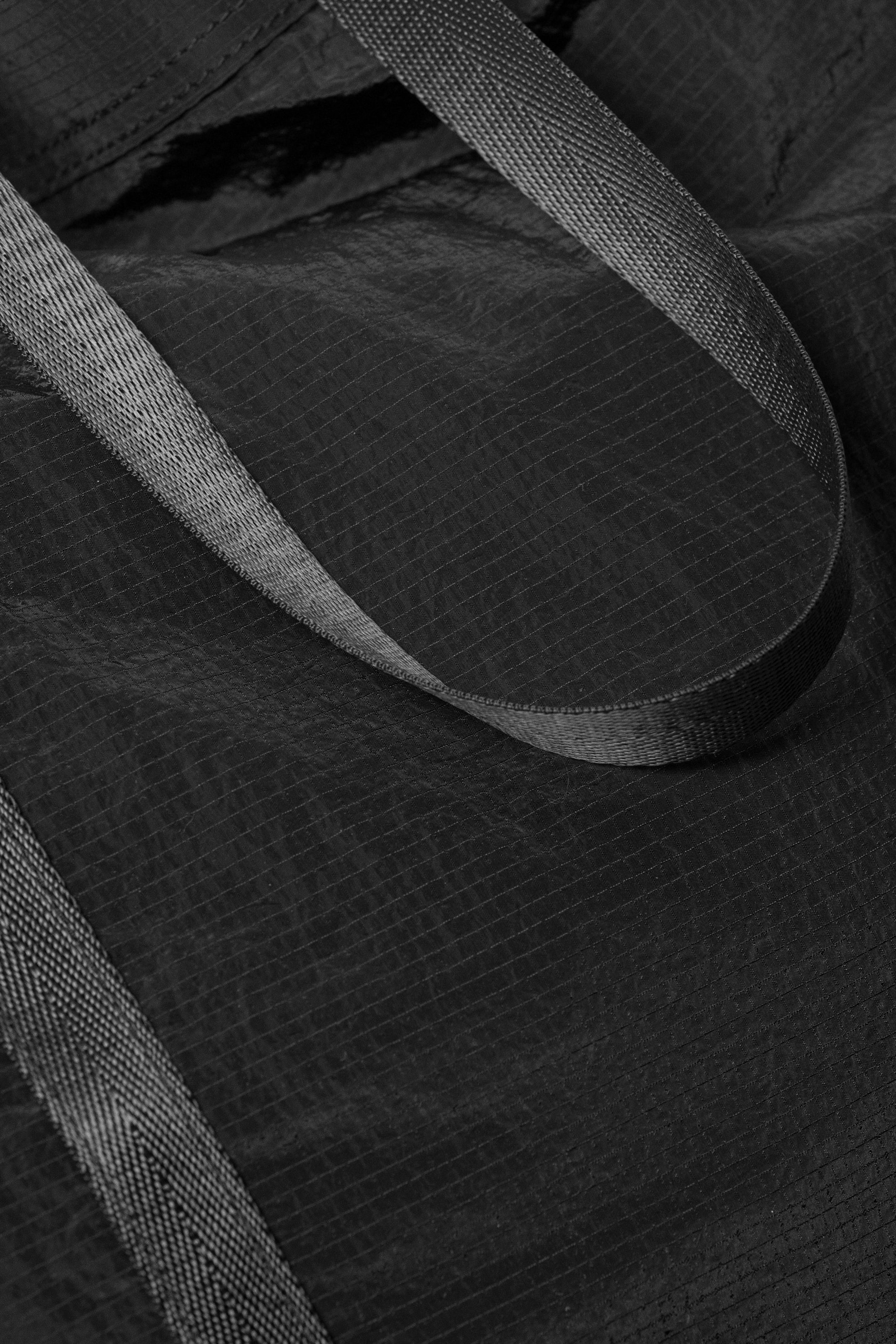 Black - Nylon Tote Bag - 2