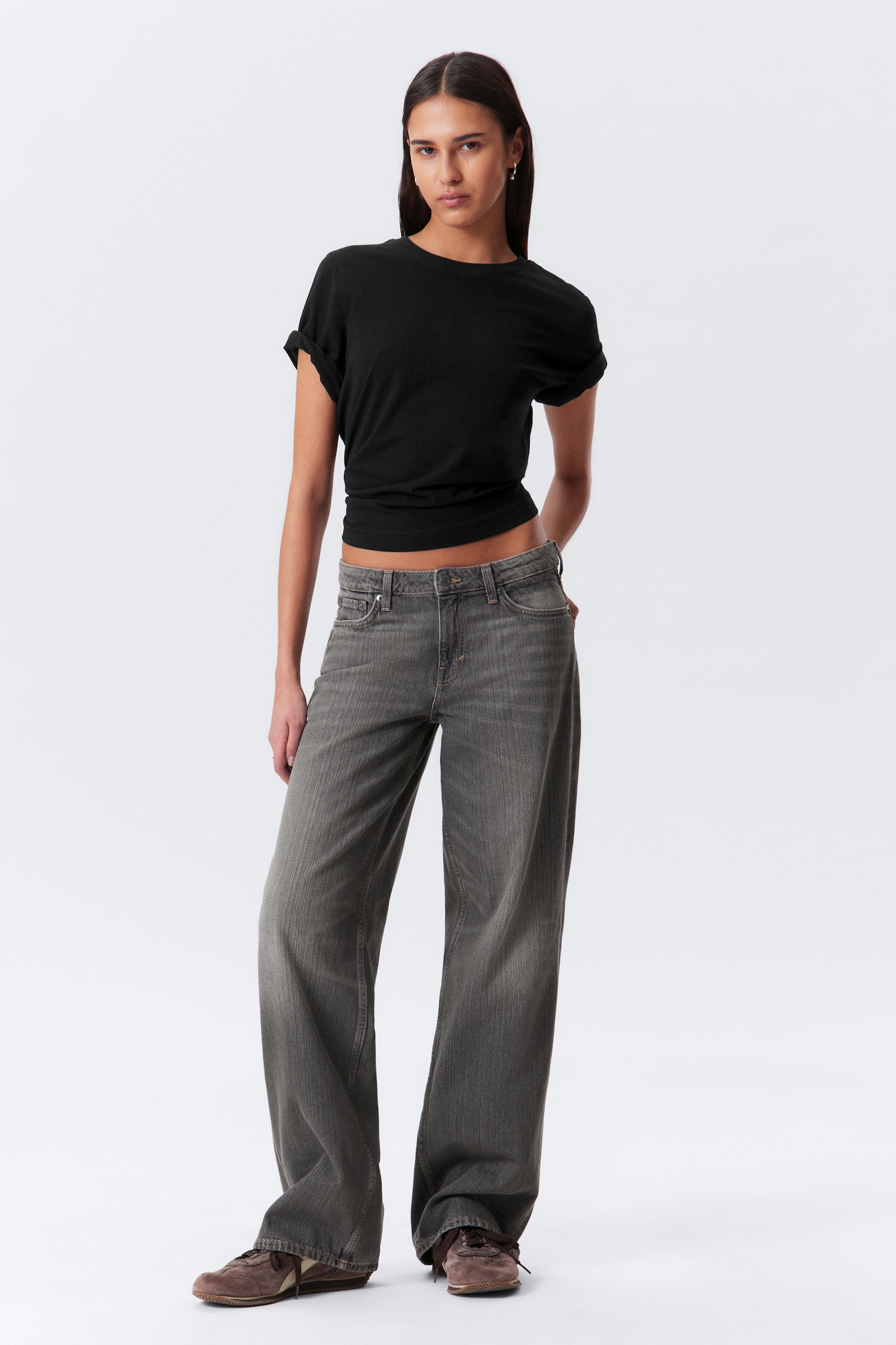 Ample Low Rise Loose Wide Leg Jeans - Mine Grey - Dark Grey/Baltic Blue - Dark Blue/Blue One - Medium Blue/Snow Blue - Light Blue/Risso Black - Black/Ink Black - Black/Gasoline Blue - Medium Blue/Blue Stream - Medium Blue/Ice Blue - Light Blue/Lip Blue - Light Blue/Cyan Dust - Medium Blue/Lake Blue - Dark Blue/Mine Blue - Medium Blue