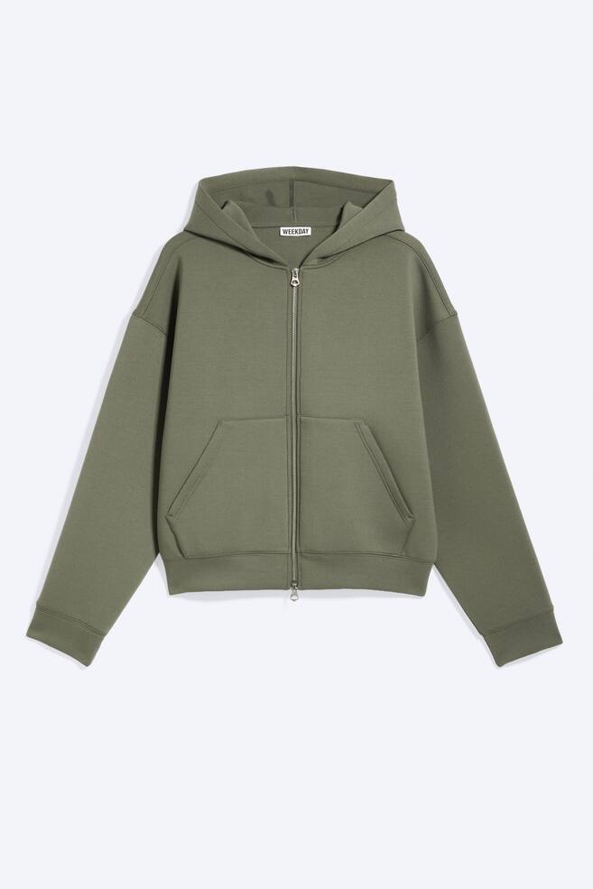 Sudadera con capucha y cremallera Simon - Verde caqui empolvado claro/Negro/Gris jaspeado/Marrón oscuro/Gris claro jaspeado/Topo claro - 1