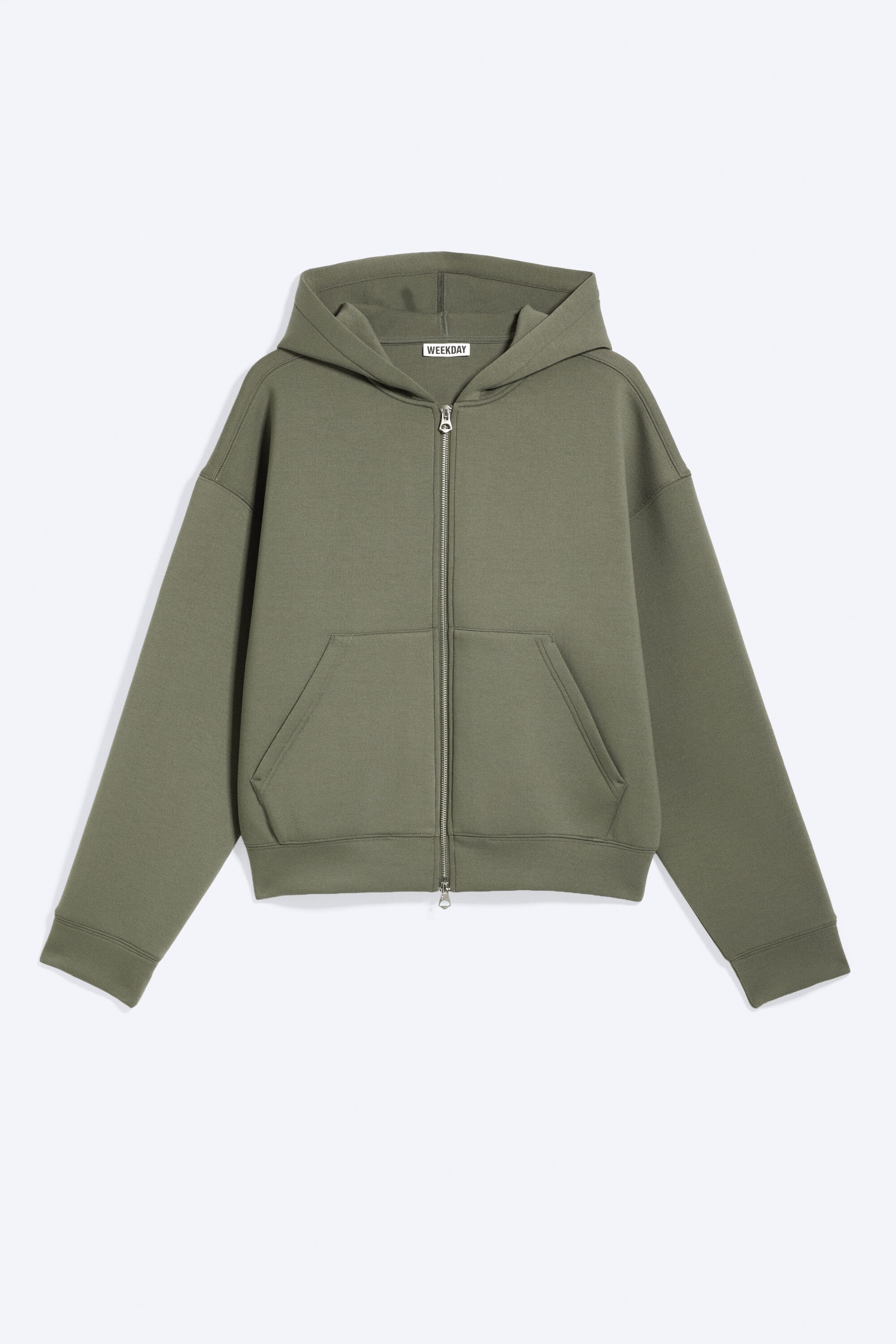 Helles, staubiges Khakigrün - Scuba-Kapuzenpullover mit Reißverschluss Simon - 3