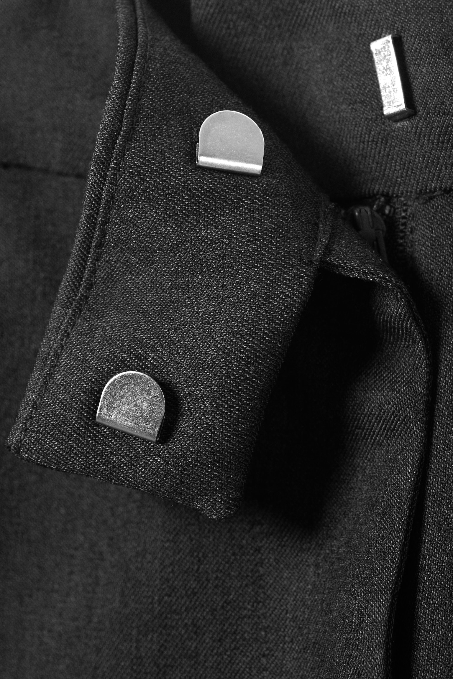 Low Rise Suiting Trousers - Dark Grey Melange/Black/Dark Grey - Glitter Pinstripe/Brown Pinstripe - 4