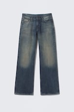 Baltic Blue - Dark Blue - Ample Low Rise Loose Wide Leg Jeans - 5