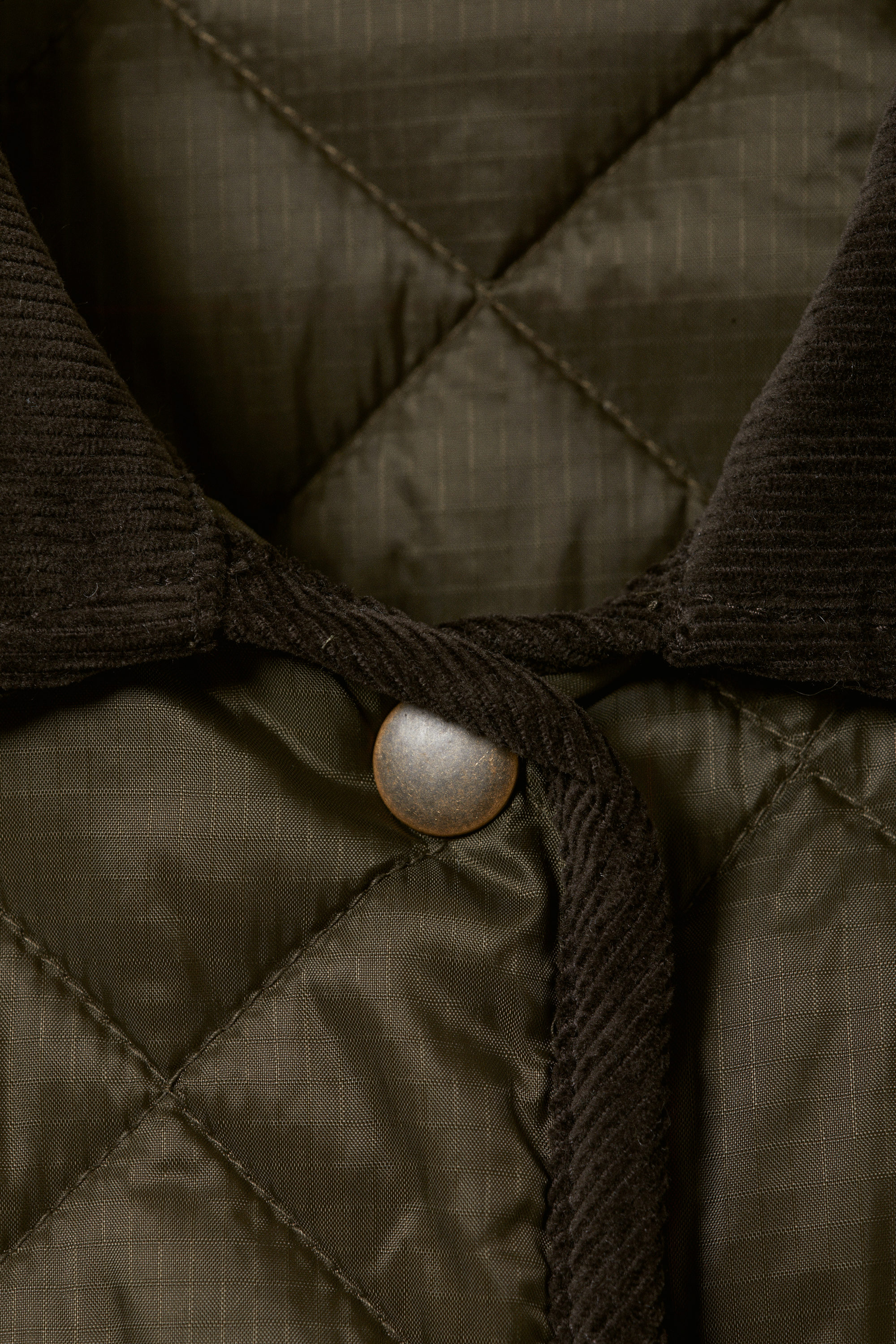 Kakigroen en bruin - Oversized, gevoerd binnenjack - 2