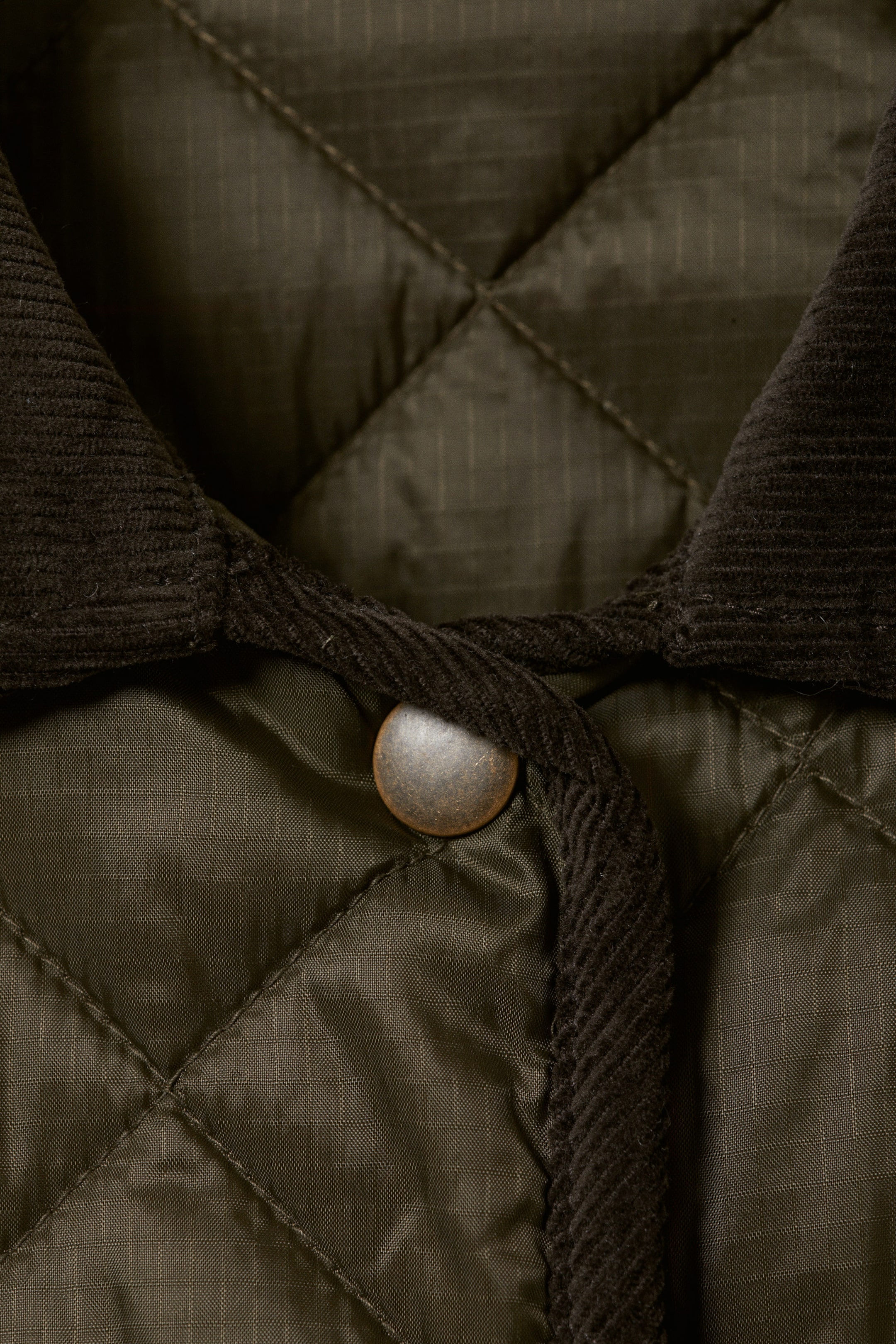 Kakigroen en bruin - Oversized, gevoerd binnenjack - 2