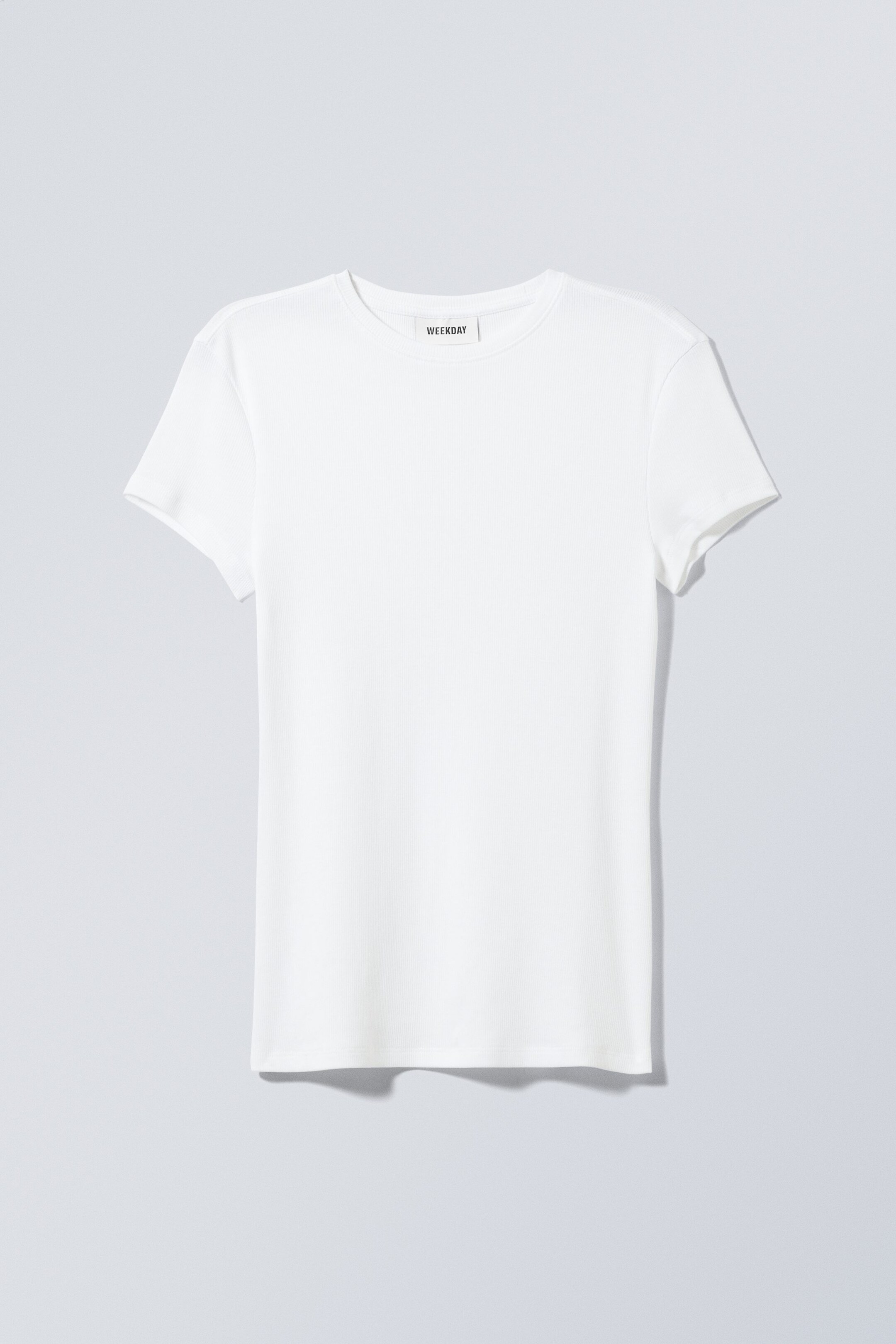 Se større billede: Figursyet T-shirt i Rib - Hvid - DAME | H&M DK 1