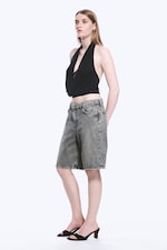 Grey Fade - Grey - Monterey Low Rise Denim Shorts - 5