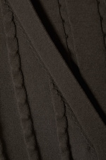 Dunkelgrau - Strukturierter Zip-Cardigan - 1