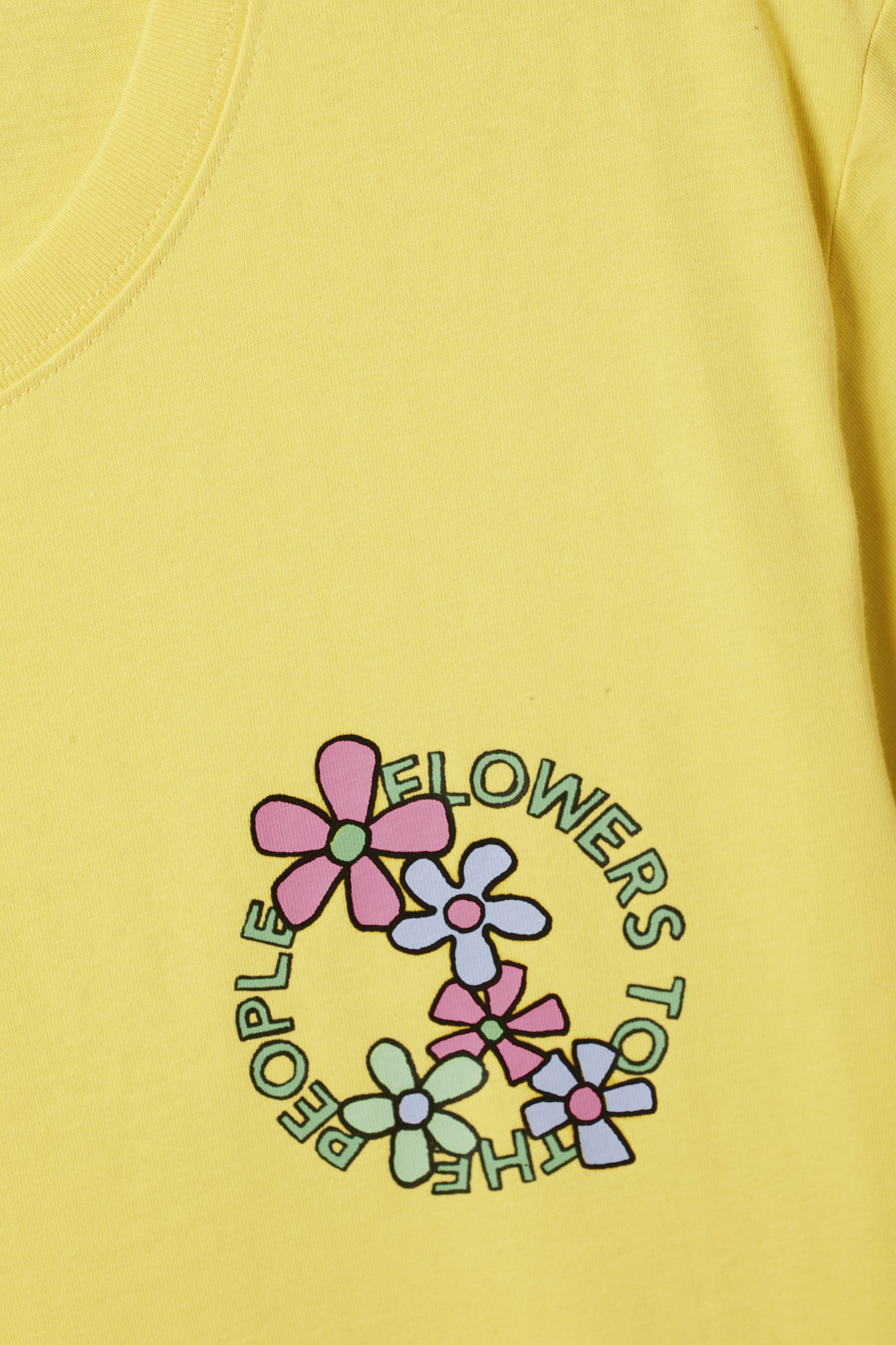 Yellow - Relaxed Printed TShirt - 1