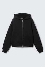 Zwart - Gevoerd bomberjack met rits - 4