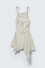 Light Mole - Asymmetric Sleeveless Cowl-Neck Midi Dress - 7