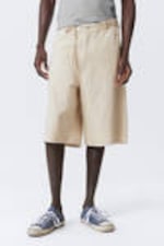 Ecru - Astro Loose Baggy Linen-Blend Shorts - 2