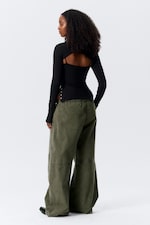 Schwarz - Zweiteiliges Bolero-Top mit Layering-Design - 4