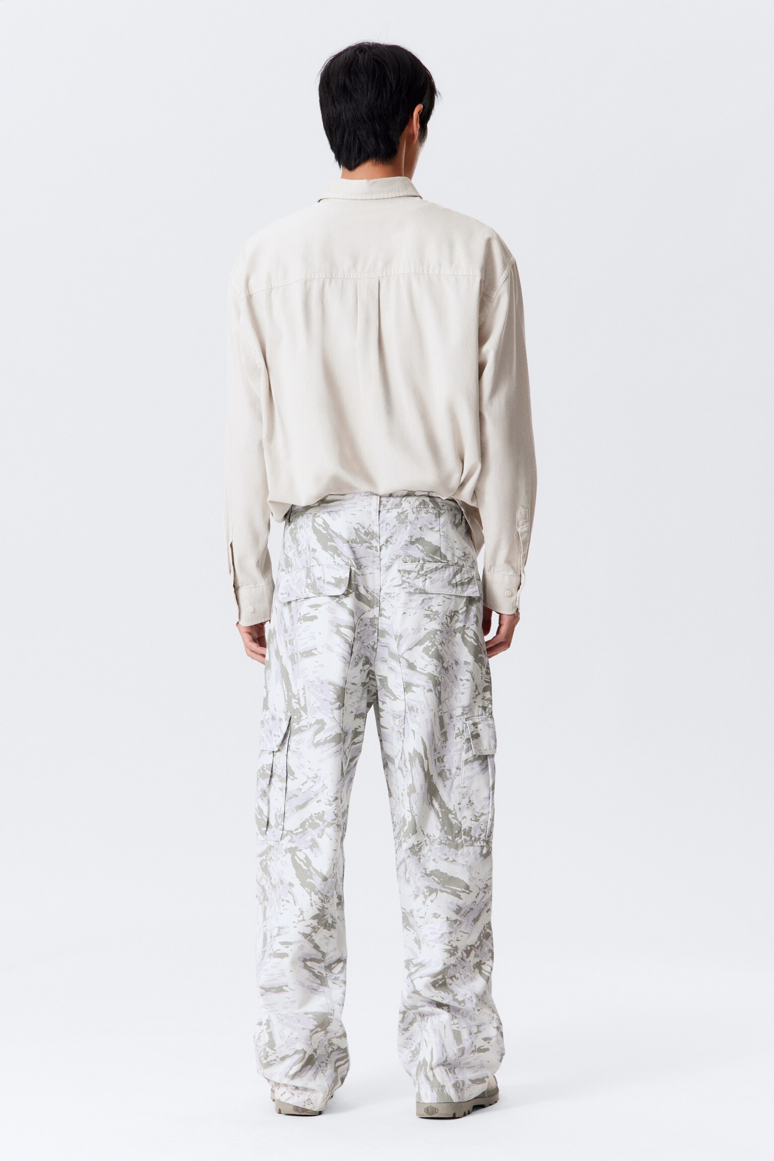Cargo-Hose mit Grafikmuster in lockerer Passform - Off-white - Statischer Staub - 5